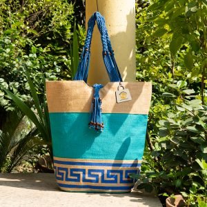 Eco-Friendly Designer Hand Painted Jute Tote Bag