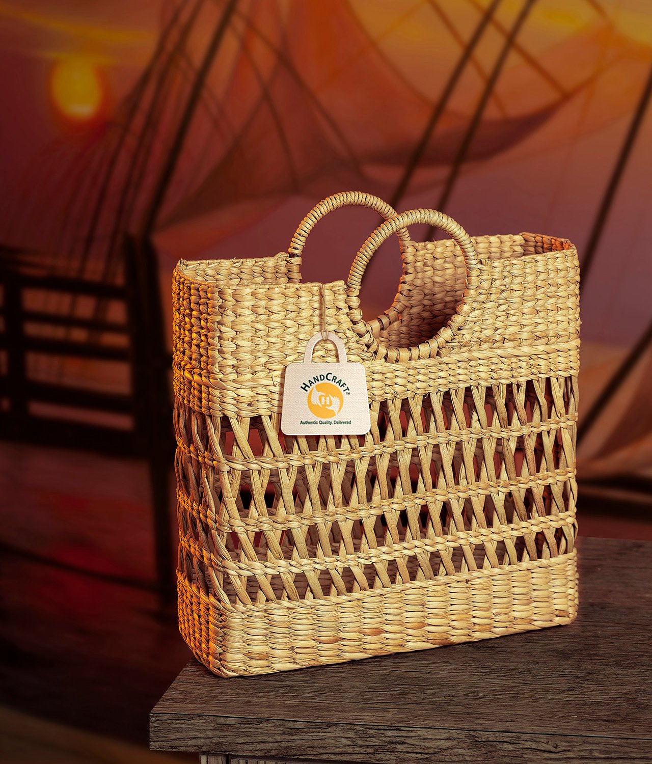 Hand Woven Basket Bag Exporter - 020 
