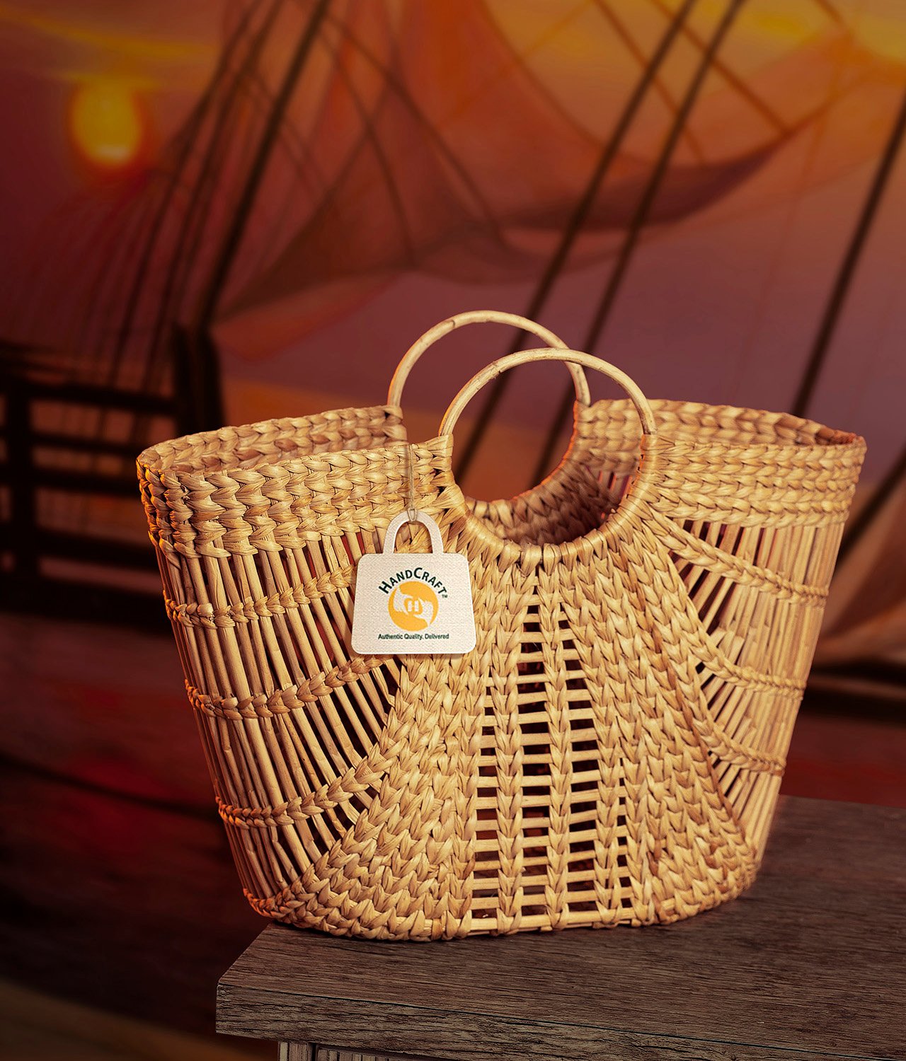 Hand Woven Basket Bag Exporter - 020 