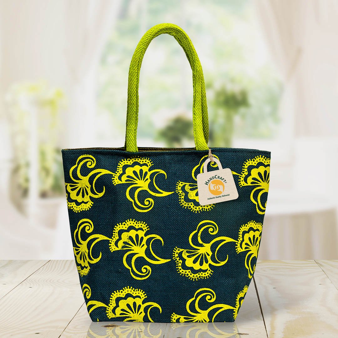 Grocery Printed Jute Bag with Cotton Rope Handle for Men &Women with Zip  4pcs | eBay