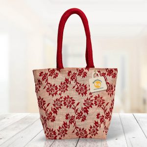 Printed Jute Bag - FL - 018 D