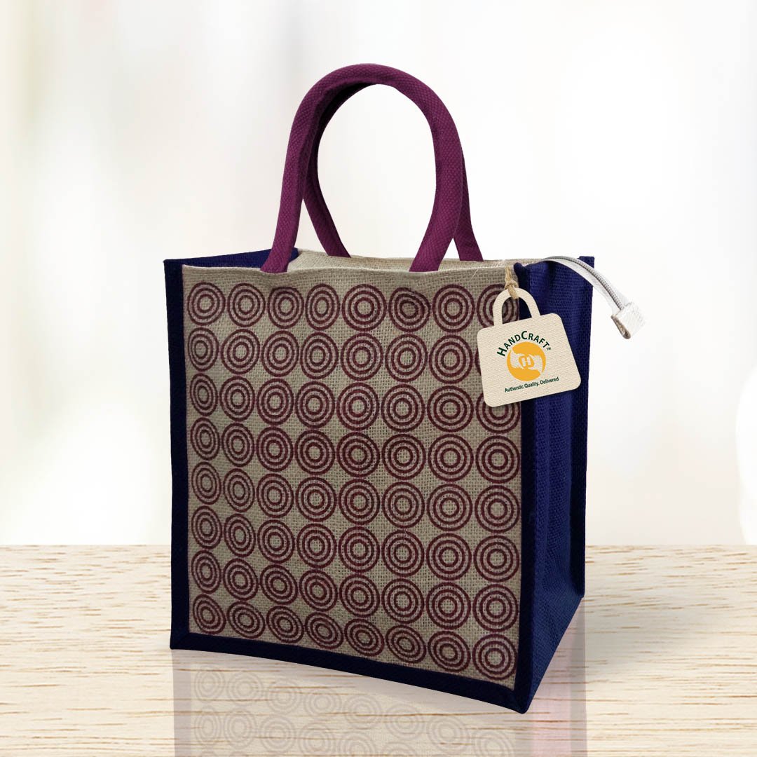 Buy Ameyson Jute Bag With Zip Closure, Tote Lunch Bag