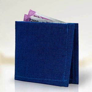 Blue juco wallet JA 001 A shown closed