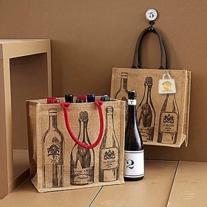 Jute 6 Bottle Bags
