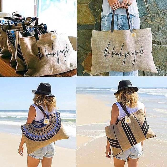 Beach discount jute bags