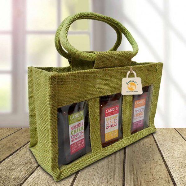 Jute gift best sale bags with window