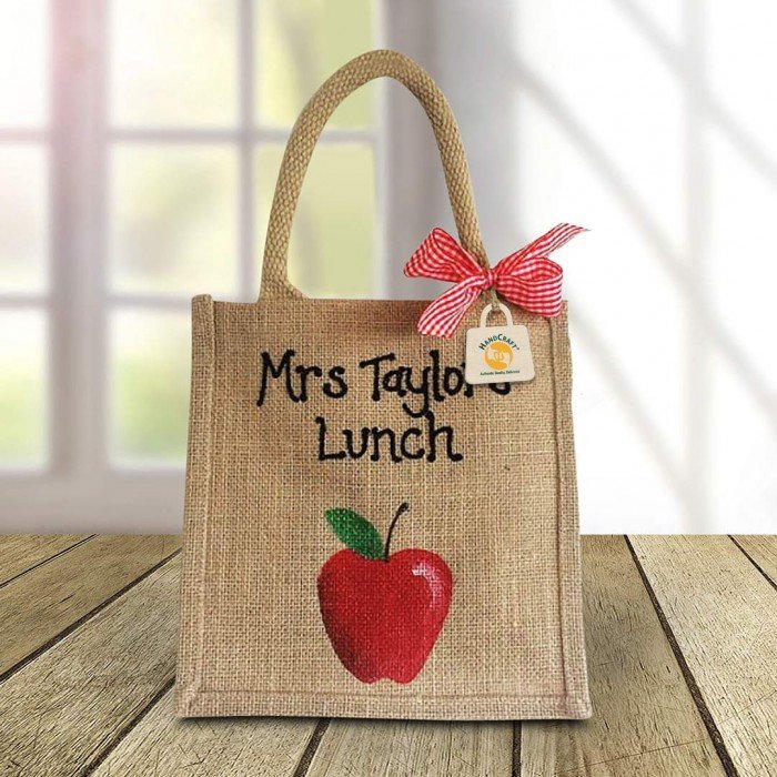 Jute Lunch Bag Multipurpose Tote Bag,Nylon Lunch Bags for Office,Tiffin  Bags for Office Men & Women,Portable and Reusable