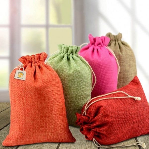 Handmakers Multicolor Jute dry fruits potli for return gift wedding gifts  and every occasion