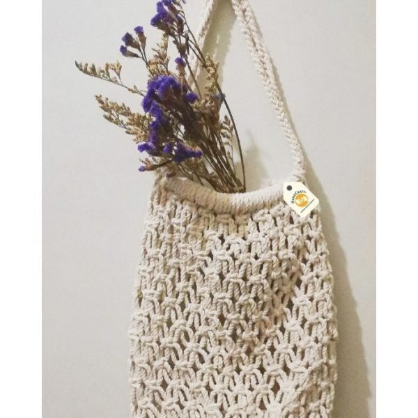 Cotton Macrame Purse Bag | Hand-Woven Knitted Crossbody Shoulder Strap  Zipper | Cute Fringe Boho Coin (Beige): Handbags: Amazon.com
