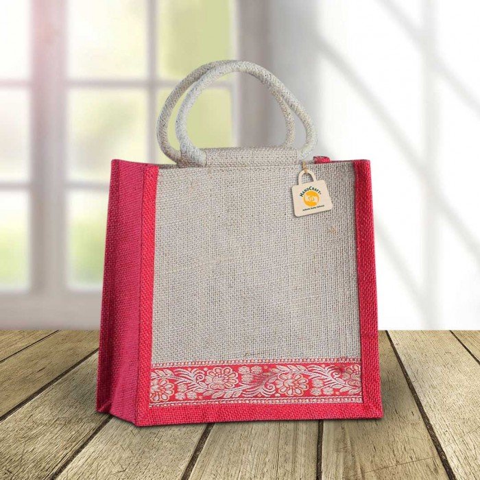Natural Printed Jute Bag - We are Leaves | Shelley Louise Design