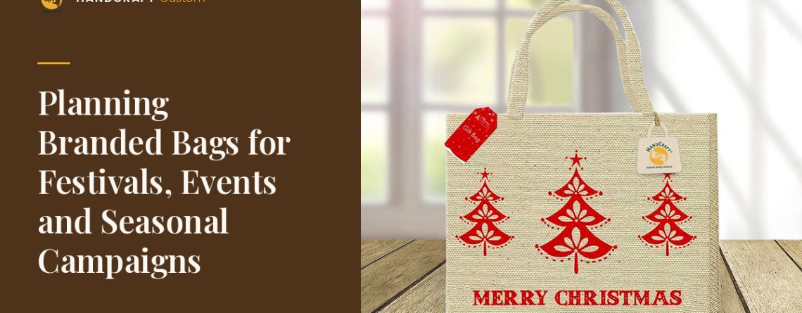 Christmas Jute Bag by HANDCRAFT, for a seasonal or festival campaign