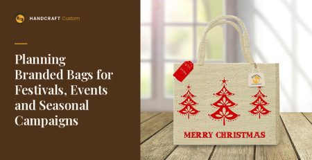 Christmas Jute Bag by HANDCRAFT, for a seasonal or festival campaign