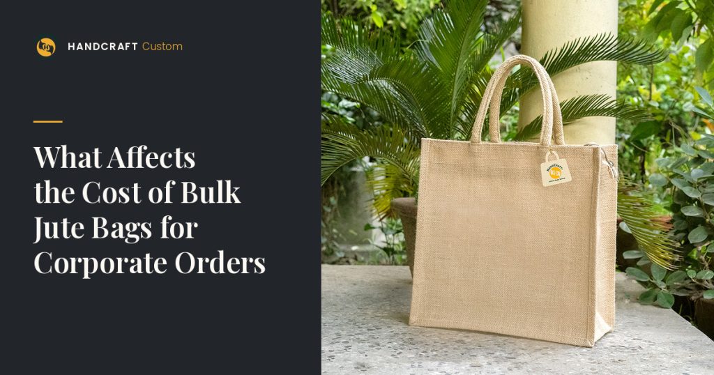 Natural Plain Jute Bag by HANDCRAFT, for a bulk corporate order