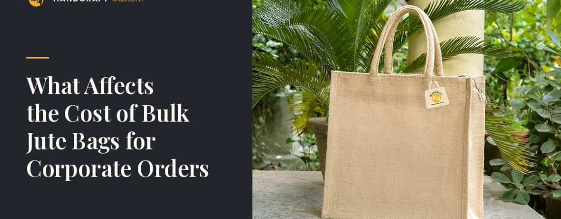 Natural Plain Jute Bag by HANDCRAFT, for a bulk corporate order