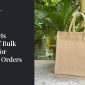 Natural Plain Jute Bag by HANDCRAFT, for a bulk corporate order