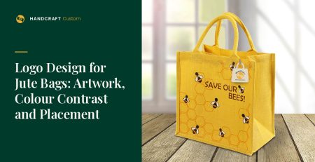 Custom Printed Jute Bag by HANDCRAFT, showing logo and artwork placement