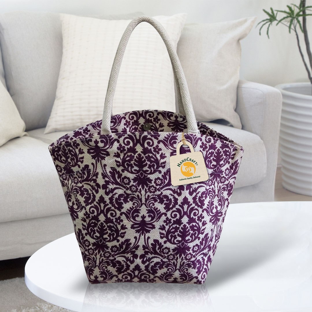 Fine-detail print on a juco bag