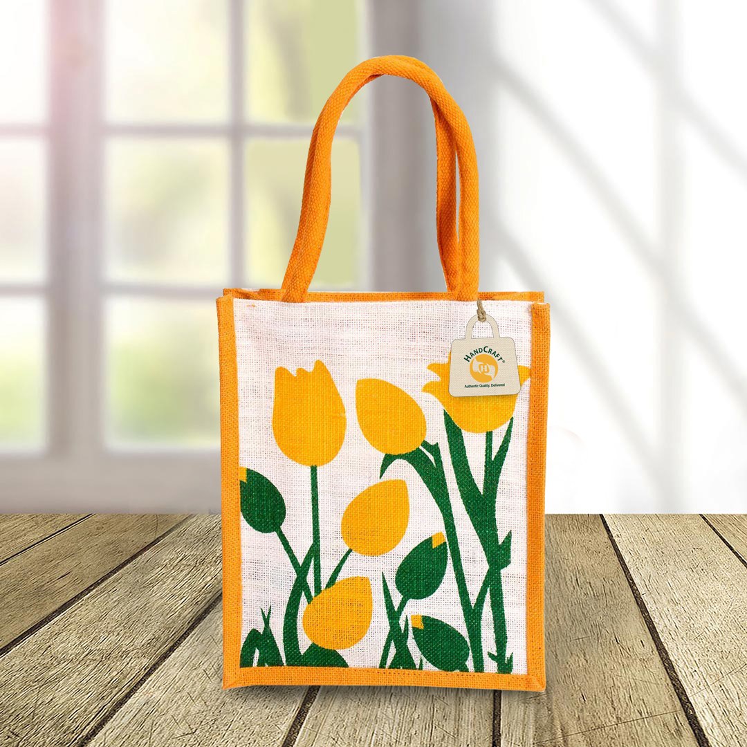 Mini jute bags showing custom small sizes