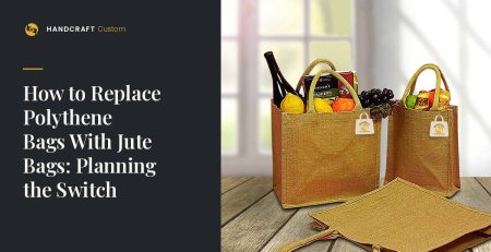 Jute Grocery Bag by HANDCRAFT, reusable alternative to polythene carry bags