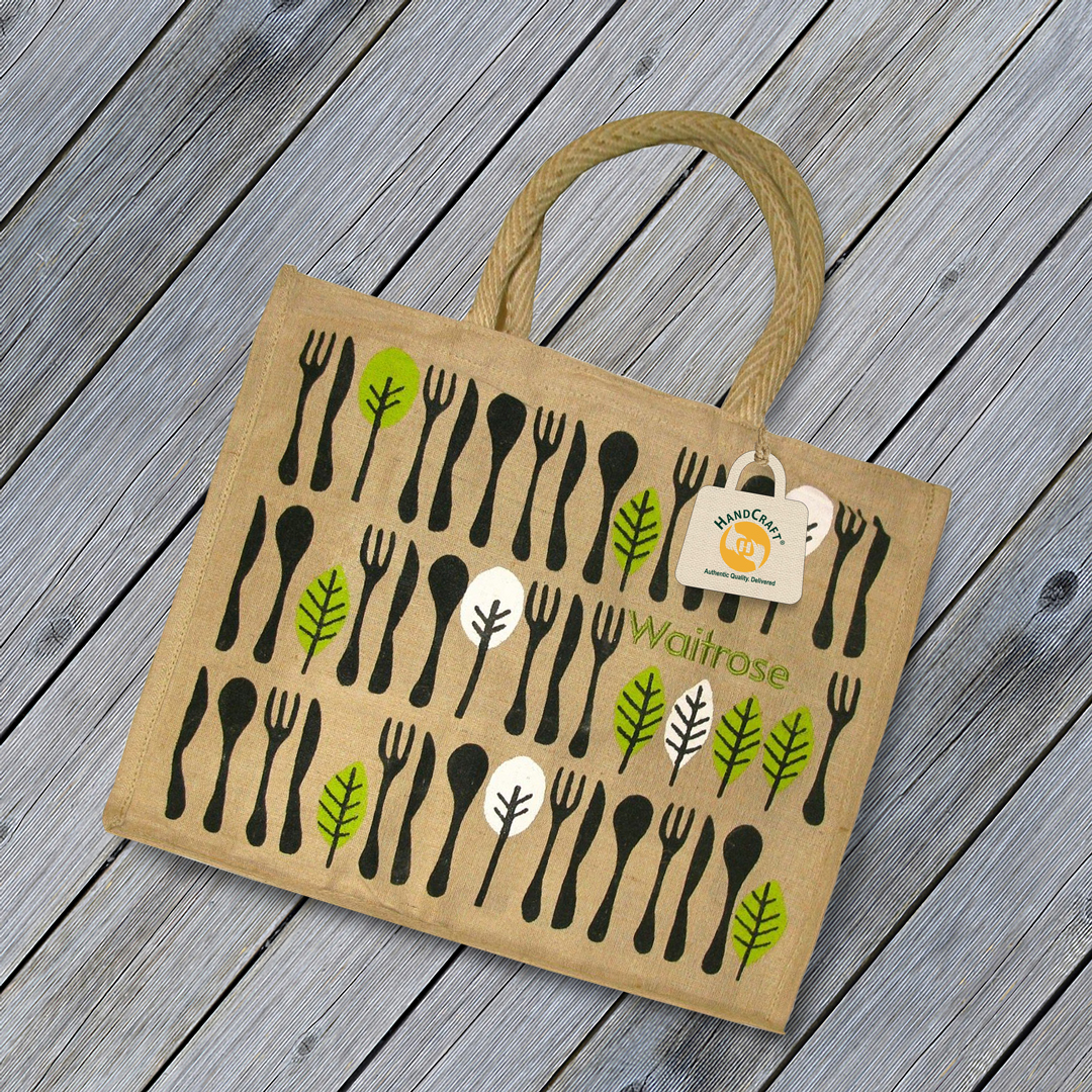 Personalised Jute Bag by HANDCRAFT, personalised for a bulk order