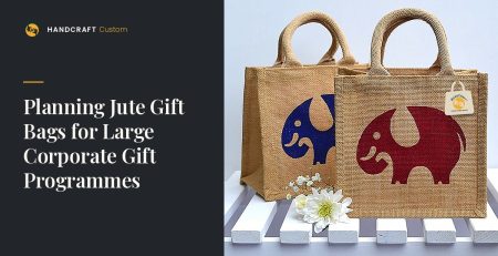 Jute Bag For Return Gifts by HANDCRAFT, for a large corporate gift programme