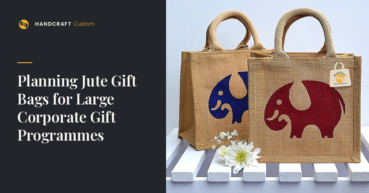 Jute Bag For Return Gifts by HANDCRAFT, for a large corporate gift programme