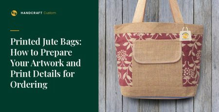 Printed Jute Bag by HANDCRAFT, showing printed artwork detail