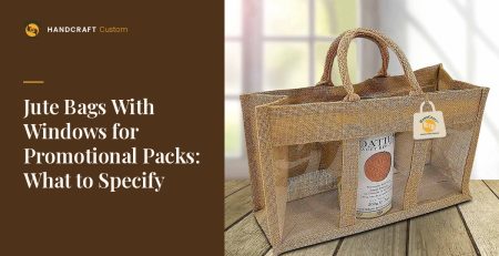 Jute Jar Bag With 3 Windows by HANDCRAFT, window pack for promotional contents