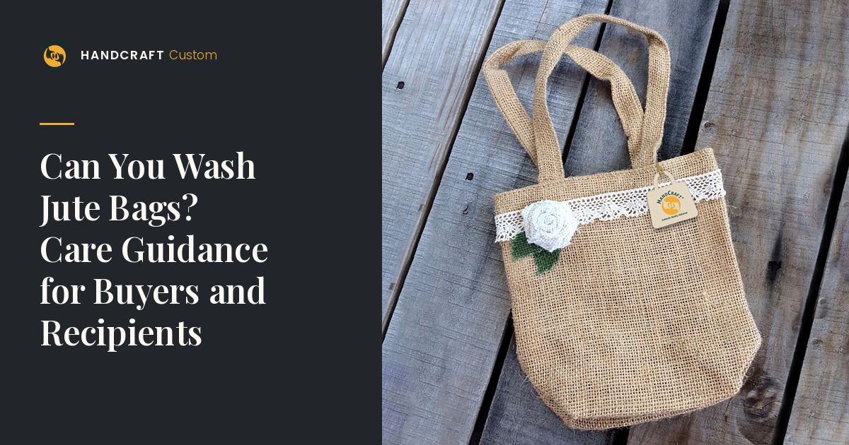 Plain Jute Bag by HANDCRAFT, plain jute weave – care guidance