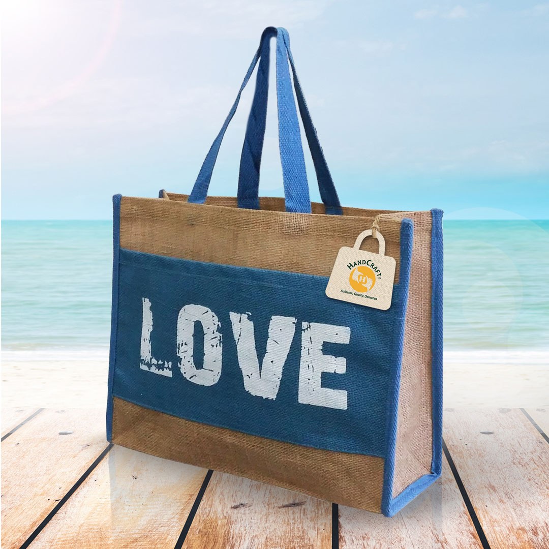 Jute shopping bag from a wholesale range for agency programmes