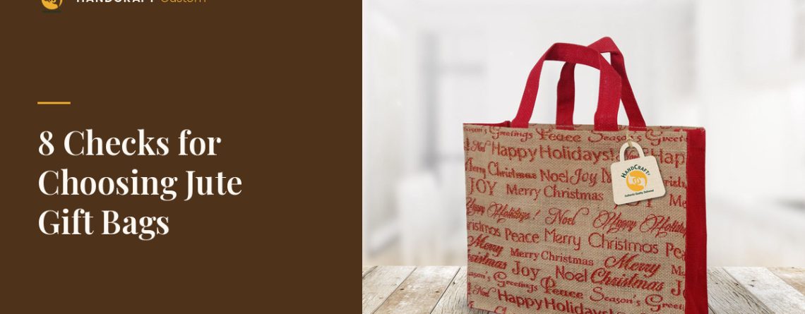 Jute Bag For Gifts by HANDCRAFT, gift bag – selection checks