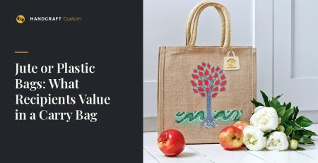 Jute Shopping Bag by HANDCRAFT, reusable carry bag recipients value