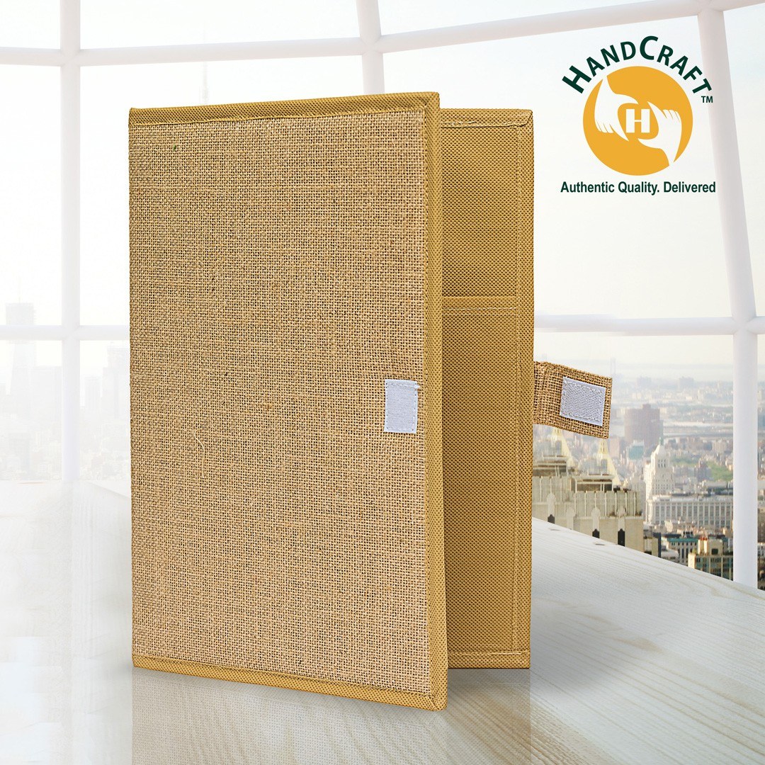 Jute file folder for documents