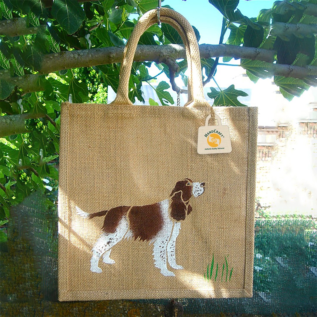 Jute bag with detailed artwork