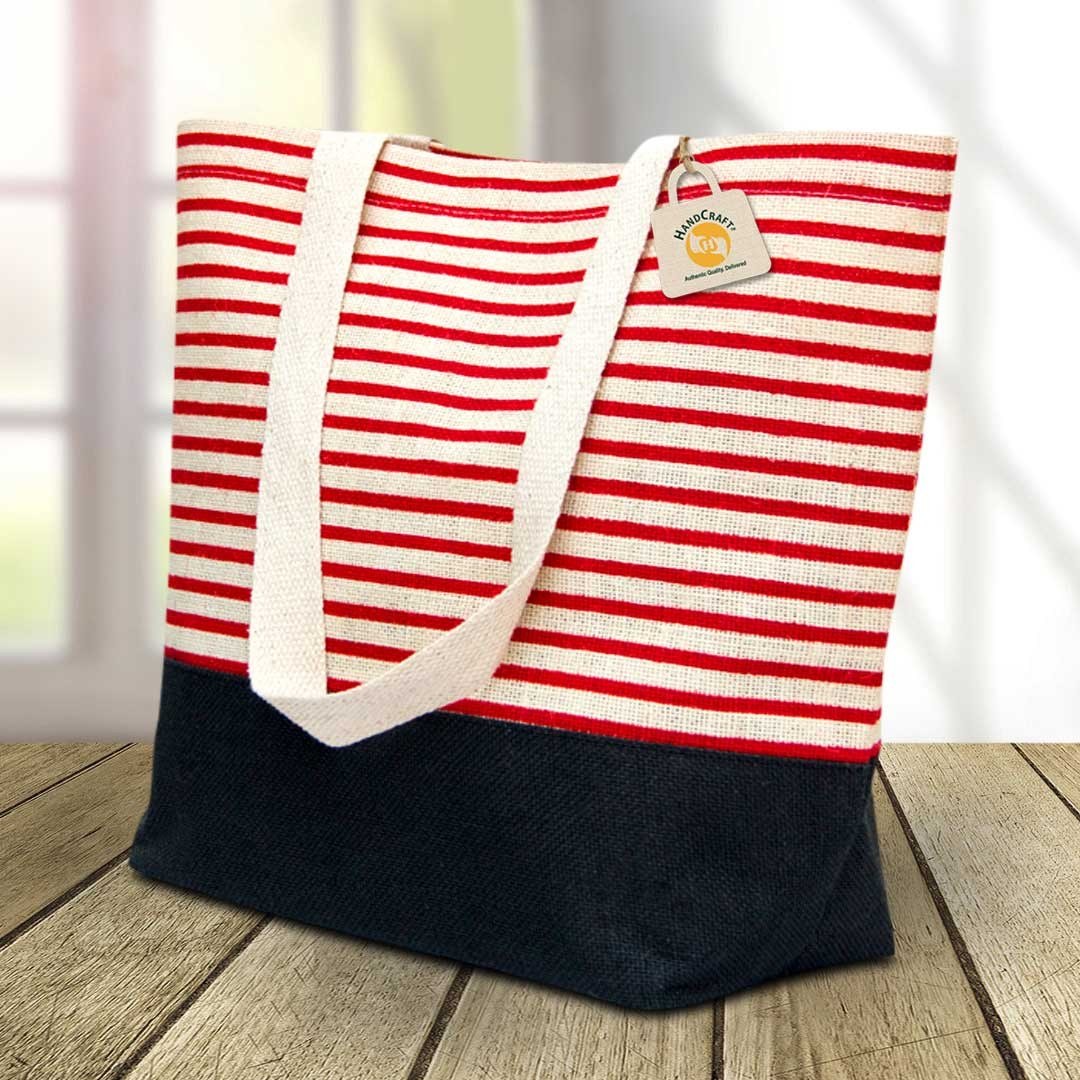Jute tote for daily workplace use