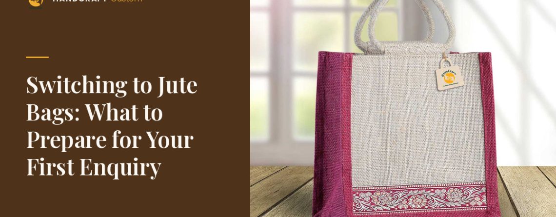 Small Jute Bag by HANDCRAFT, first jute bag order