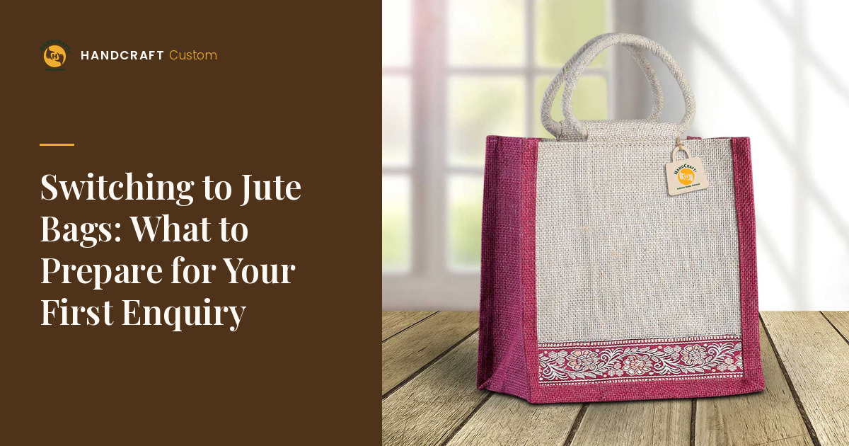 Small Jute Bag by HANDCRAFT, first jute bag order