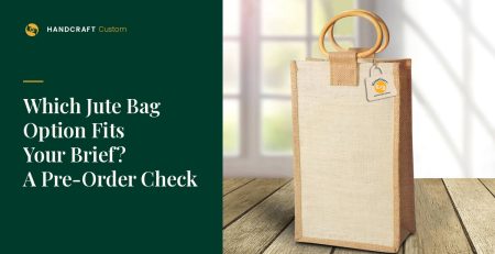 Cane Handle Jute Bag by HANDCRAFT, pre-order fit check – pockets and handles
