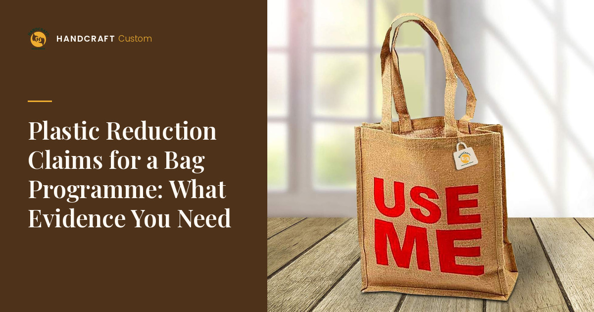 Jute Carry Bag by HANDCRAFT, reusable bag replacing plastic