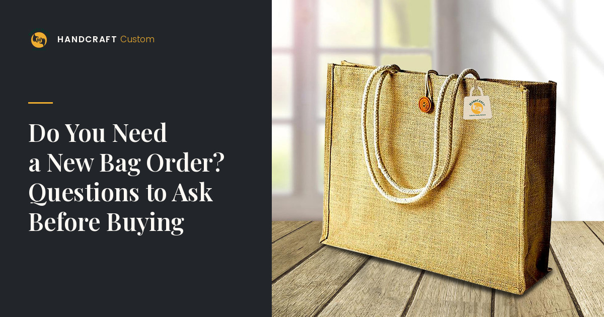 Big Jute Bag by HANDCRAFT, bag options before placing a new order