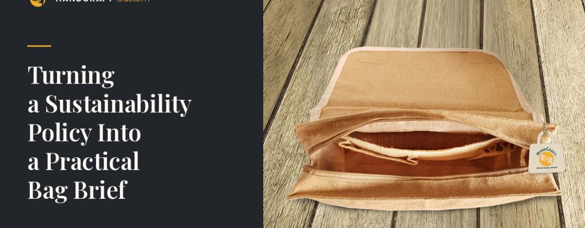 Jute Office Bag by HANDCRAFT, office bag specification from a sustainability brief